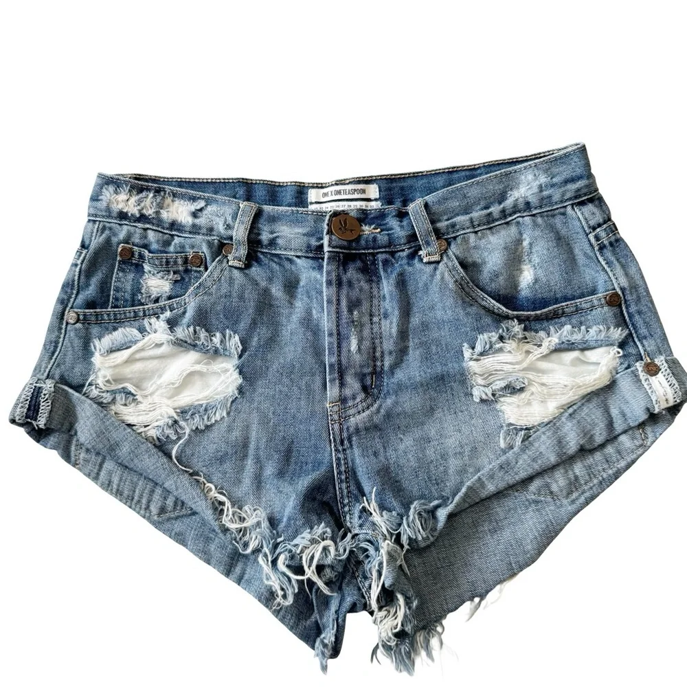 One Teaspoon Bandits Denim Shorts 26